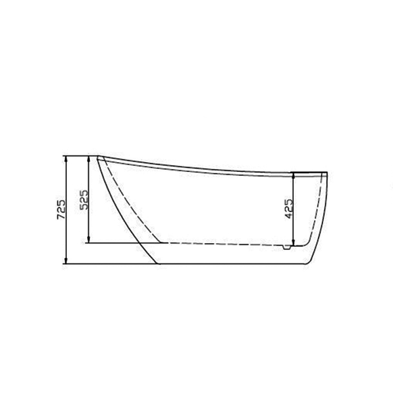 Cada freestanding Florida, Natasha, cu instalatie, 151 cm